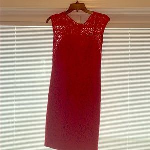 Banana Republic red lace cocktail dress sz 2